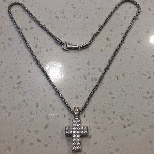 Authetic Swarovski Crystals Cross Necklace